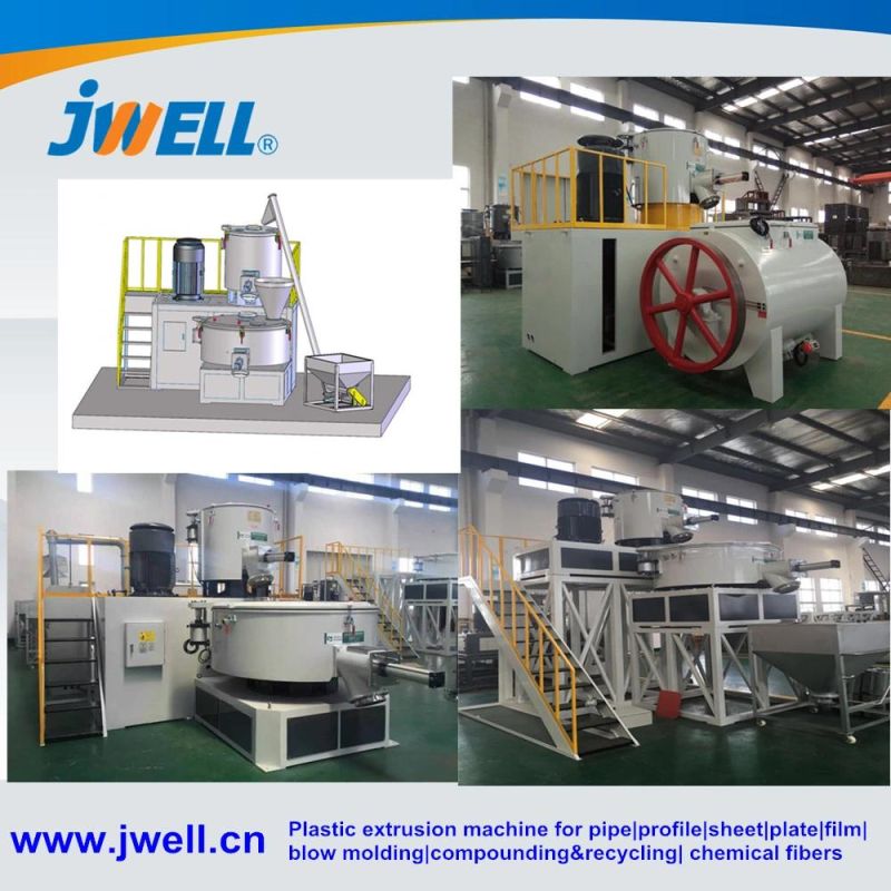 Jwell - Jwzs 65/132 Conical Twin Screw Extruder 16-32mm PVC Double Head Die Pipe Production Line