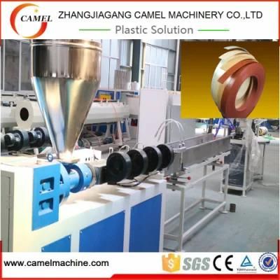 Single Screw Plastic Extruder PVC Edge Banding Machine with Three Color