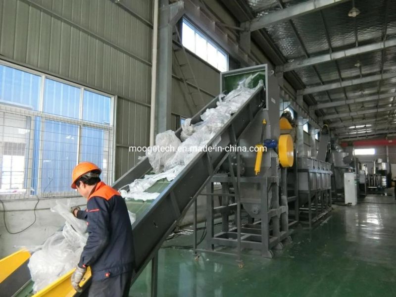 Dirty HDPE LDPE BOPP PE PP Film Recycling Woven Jumbo Bags Flakes Pelletizing Granulating Machine