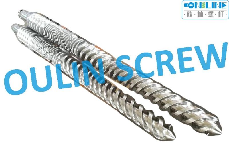 Cincinnati Cmt80 Twin Conical Screw Barrel for PVC Extrusion, Cmt80/174 Screw and Cylinder