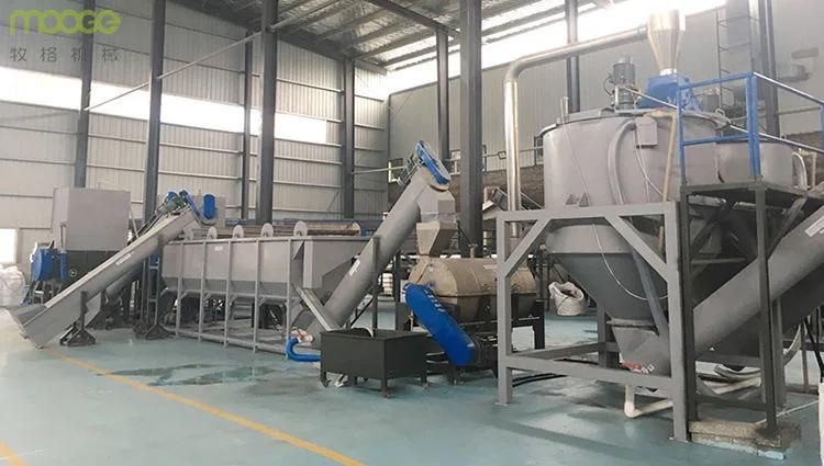 PET bottle recycling line / PET clean flakes pelletizing line