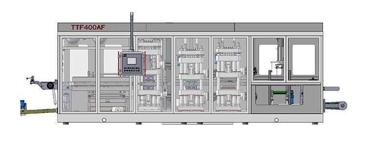 Disposable Plastic Box and Plate Vacuum Forming and Making Four-Station Thermoforming Machine for Vmoulder Machine Disposable Lunch Box