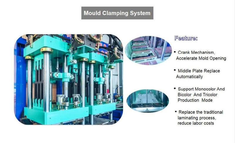 Patented Invention Full Automatic EVA Three Multi Colors Foaming Shoes Rubber Slippers Sports Shoe Sole Making Injection Molding Machine Taiwan Machine