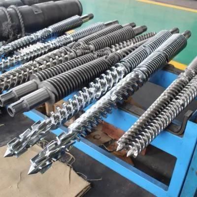 80/156 Double Screw Shaft and Barrel for PVC Extruder Production Line