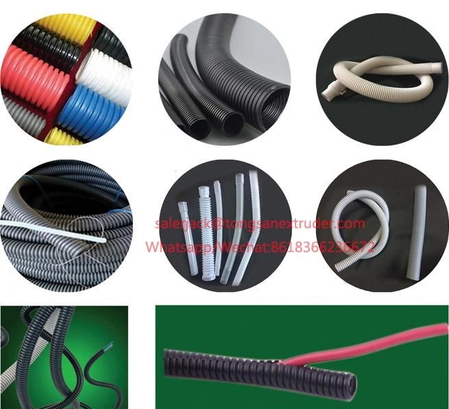 Plastic PP PE PVC Electrical Conduit Corrgugated Pipe Extrusion Machine