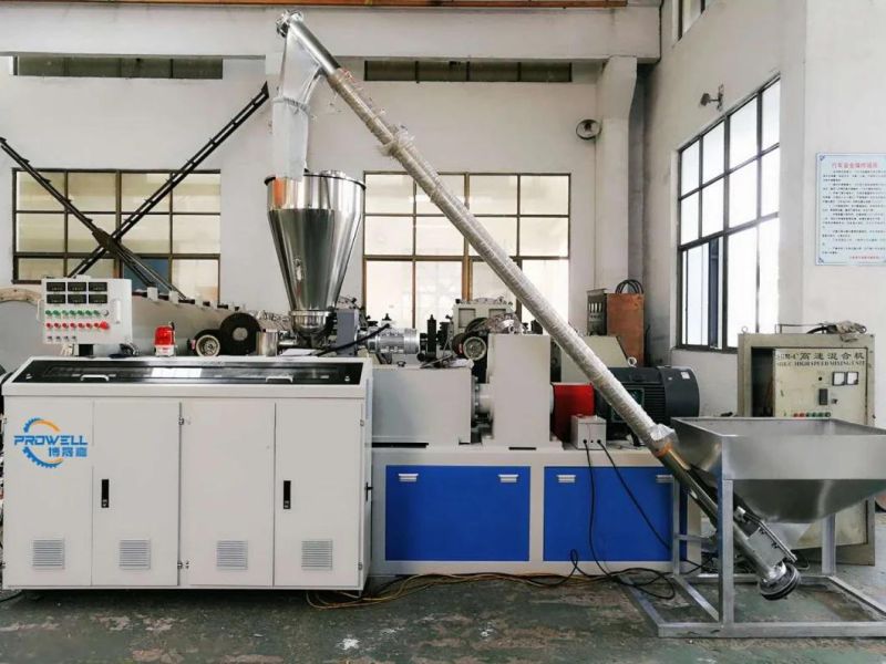 Sjz80/156 Extruder PVC Powder Pelletizing Machine Plastic Soft Rigid PVC Pelletizing Making Machine with Knife Cutting Device