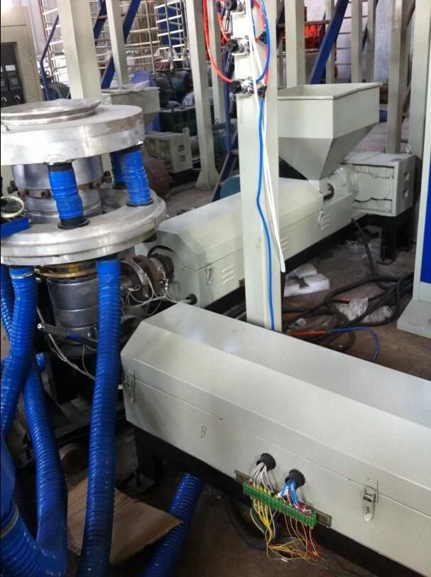 Double Layer Rotary-Die Head PE Film Blowing Machine for T Shirt Bags with Flat Bags