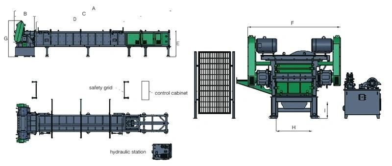 Large Diameter PP PE PVC Pipe Profile Crushing Shredder for Plastic Recycling Line Plant