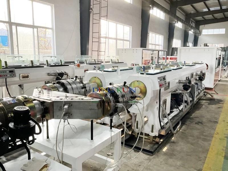 Plastic PVC Double Pipe Machine / Water Pipe Extrusion Machine Line