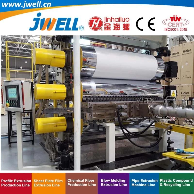 Jwell-ABS|HIPS|GPPS|PMMA Plastic Refrigerator Board Recycling Making Extrusion Machinery Used in Refrigerator Door|Inner Gallbladder|Drawers Water Dispensers