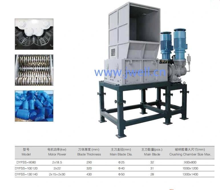 Plastic Extrusion Fridge Shell/Leftover/Tray/Waste Packing Products/Barrel/Drum/Plastic Pipe/Film Shredder for Plastic Recyclin Machine Machinery /Made in China