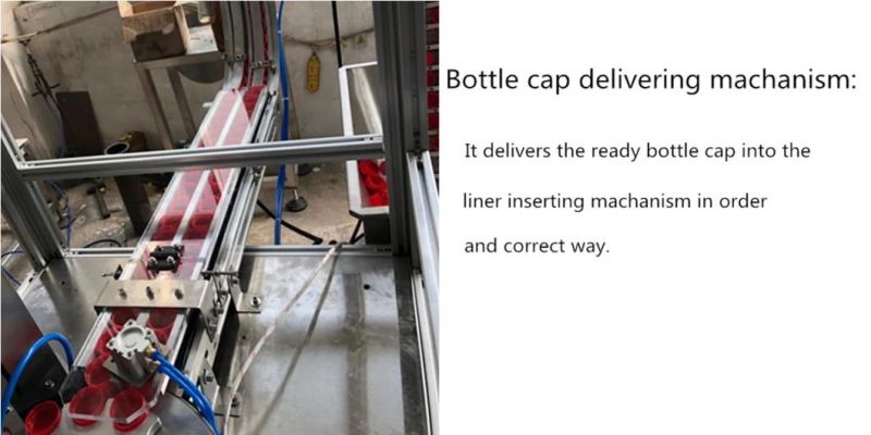 Automatic Plastic Bottle Cap Wadding Lining Foil Inserting Machine