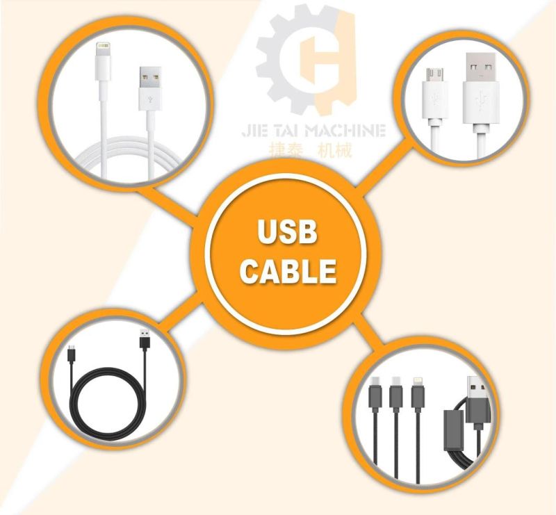 Standard USB PVC/PP/PE Power Plug Cable Wire Injection Plastic Molding Machine