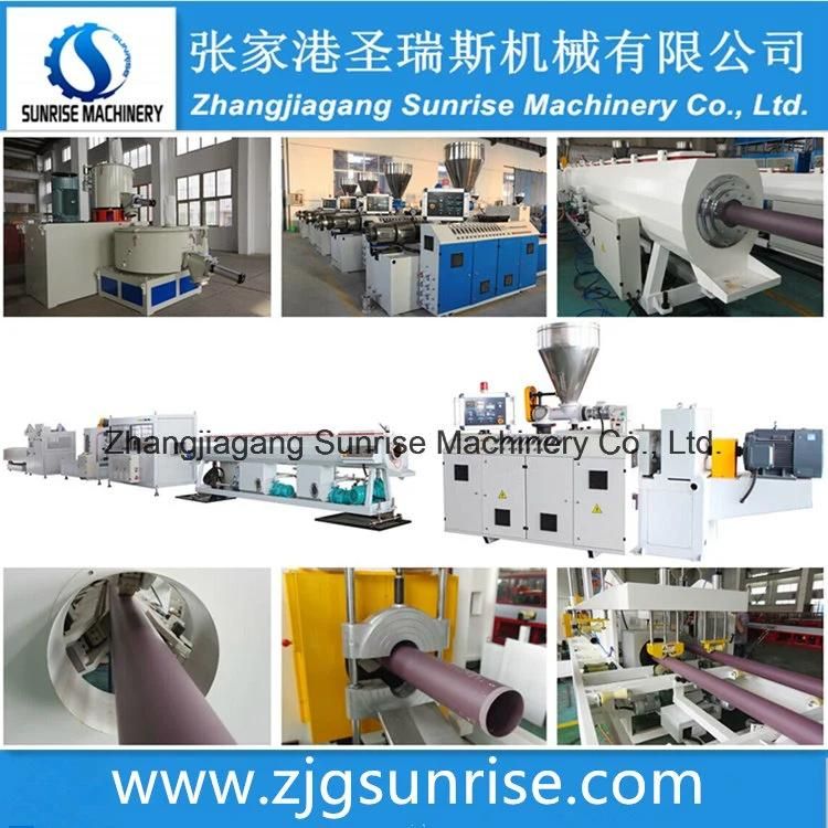 Conical Twin Screw Extruder UPVC PVC Pipe Production Line