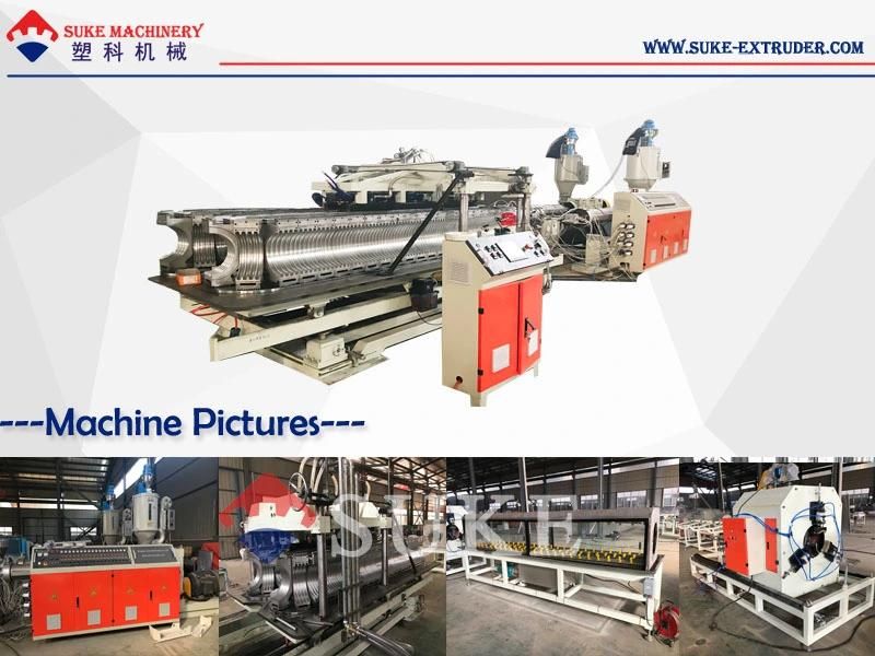 Plastic PP/PE/PVC Corrugated Pipe Extrusion Making Machine Production Line Manufacturer
