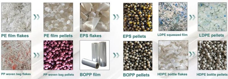 Plastic Recycling LDPE PE HDPE BOPP Film Pelletizing Machine