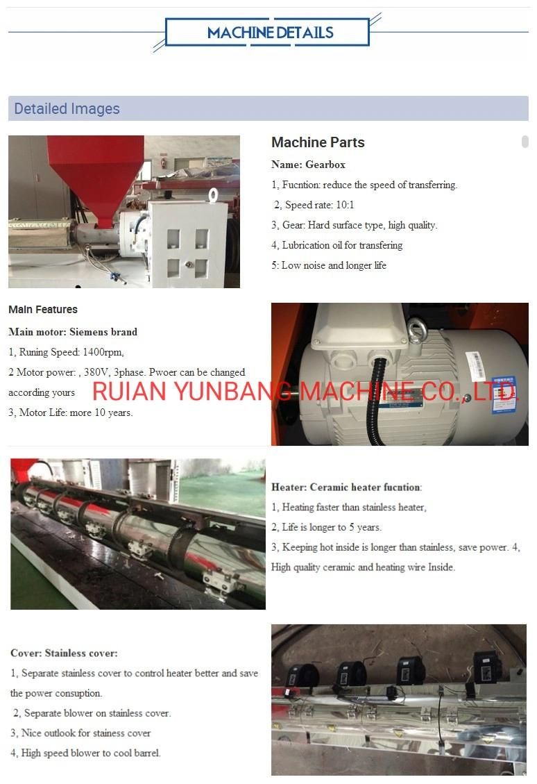 Three Layers Co-Extruding Rotary Die Head Film Blowing Machine Set