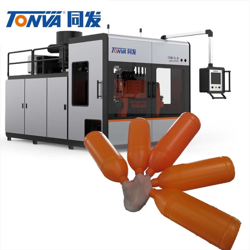 Hyrbid Type Tonva Extrusion Blow Molding Machine for Plastic HDPE Detergent Bottle Making