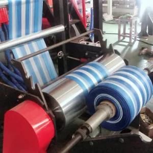 HDPE LDPE Double Color Film Making Machine/ 2 Color Film Blowing Machine for PE Stretch ...