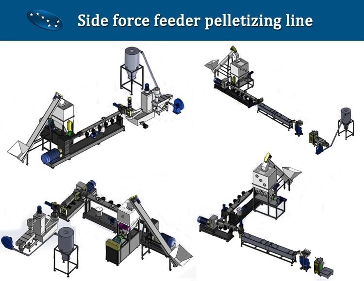 PP and PE Waste Plastic Film Recycling Granulator with Compactor