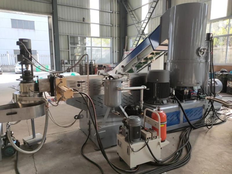 LDPE PP Film Waste Plastic Recycling Granulating Pelletizing Machine