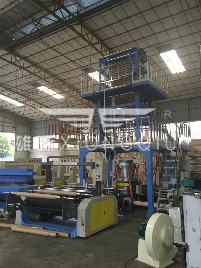 Xiongqiu High Speed ABA 3 2 Layer Mini HDPE LDPE PE Blown Film Extruder Agriculture Polyethylene Plastic Film Blowing Machine