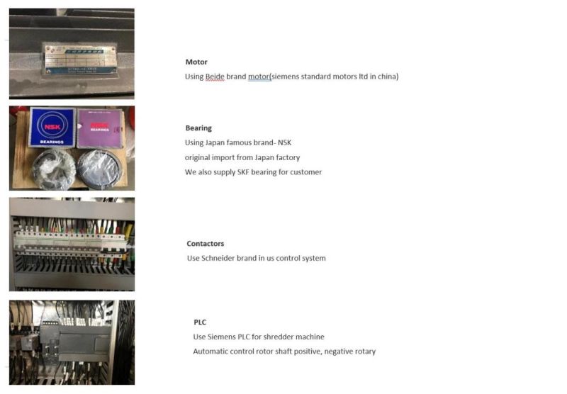 Twin Shaft Shredder for Waste Plastic Bottle/Drum/Bucket Recycling