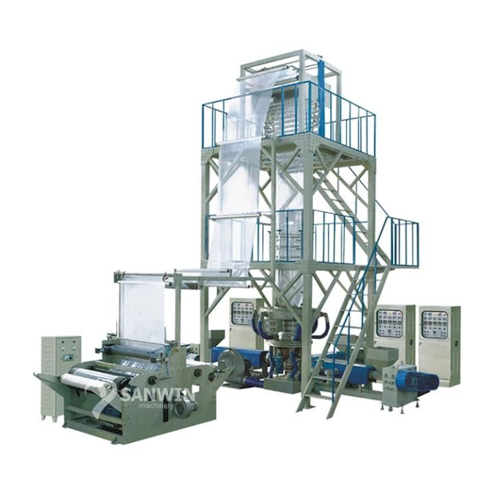 ABA Three Layer HDPE LDPE PLA Pbat Biodegradable Agricultural Plastic Extrusion Film Blowing Machine