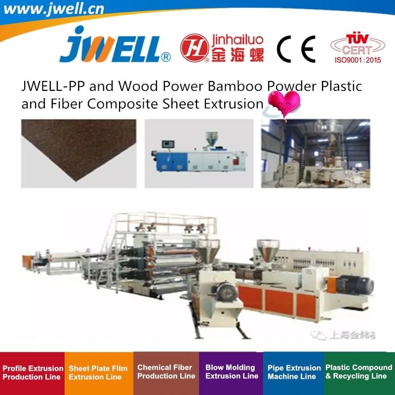 Jwell-PP and Wood Power Bamboo Powder Plastic and Fiber Composite Sheet Recycling Making Extruder Machine for Automobile Application Series (6)