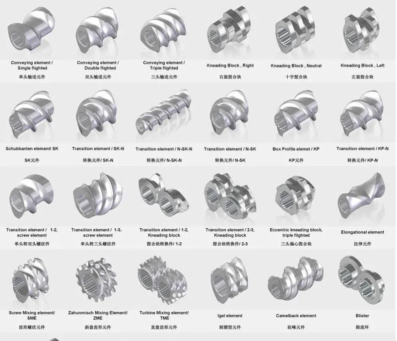 Wear Resistance Screw Segment for Zsk70 Twin Screw Extruder