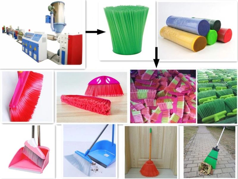Pet Broom Brush Yarn Bristle Filament Monofilament Extrusion Line with Recycled Pet Water Bottle Scraps