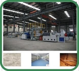 WPC PVC Imitation Marble Extrusion Production Line for Making Indoor Flooring