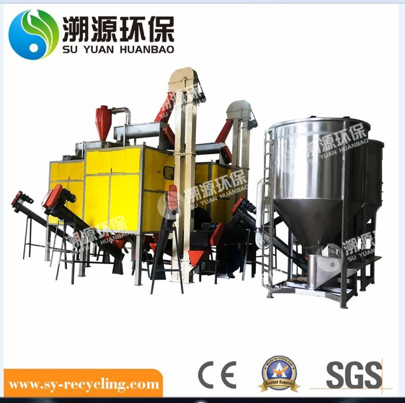Environmental Mixed Plastic Recycling Plastic PE Bottles Crusher and Sorting Machine