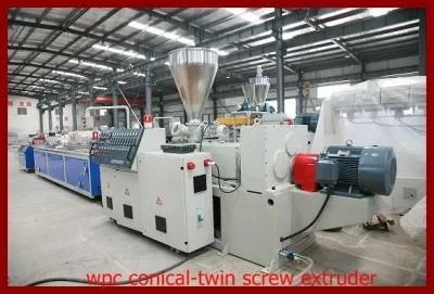 WPC PE Conical Twin-Screw Extrusion Machine