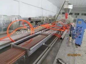 WPC Floor Profile Production Line/Plastic Wood Deck Profile Extruder/ Wood Plastic Machine