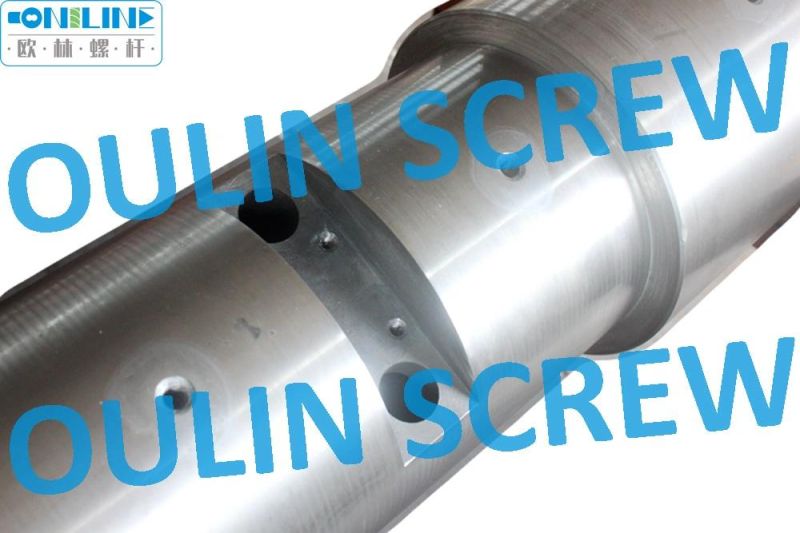 Supply 55/110 Twin Conical Screw Barrel for Pipe, Sheet, Profile Extrusion