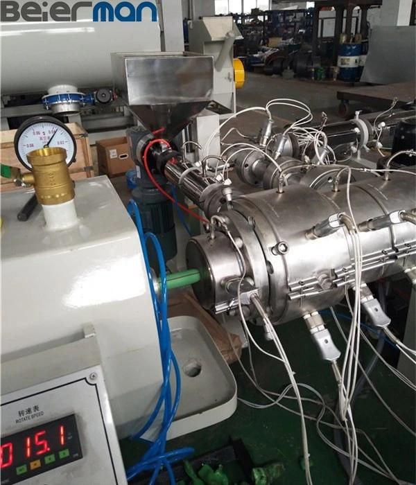 Matured Technology 20mm 32mm 40mm HDPE PE 2 Layers 3 Layers Water/Gas Pipe Tube Single Screw Co-Extruder Production Line with Inkjet Printer