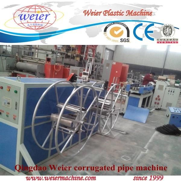 PVC PP PE PA Single Wall Plastic Corrugated Pipe Extrusion Line