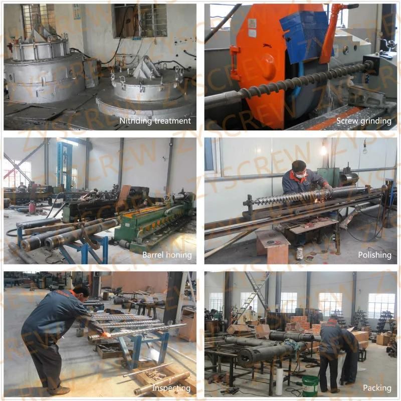 Plastic Recycle Machinery Bimetallic Single Screw and Barrel