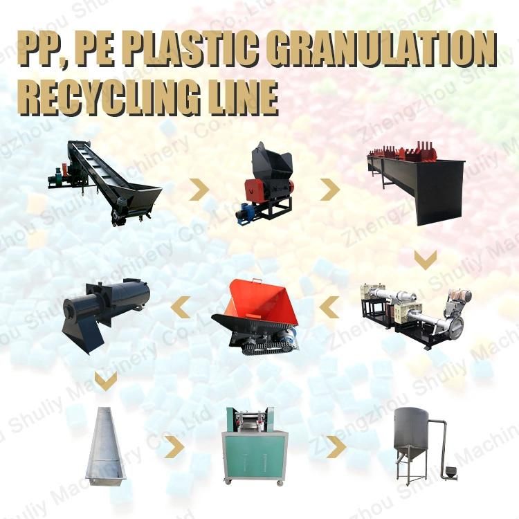 Factory Directly Plastic Granule Crusher Cutter Extruder Plastic Recycling Machine for Sale