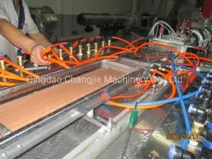 PP / PE / PVC / WPC Profile Producion Extrusion Line / Twin Screw Extruder for Plastic ...