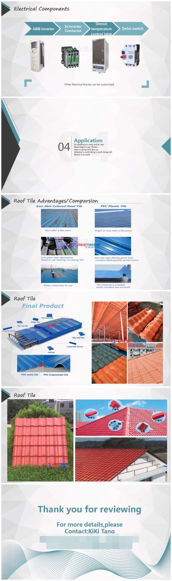 PVC Tile Roof Making Machine / Plastic Roof Tile Extrusion Line with 880mm / 1040mm Width