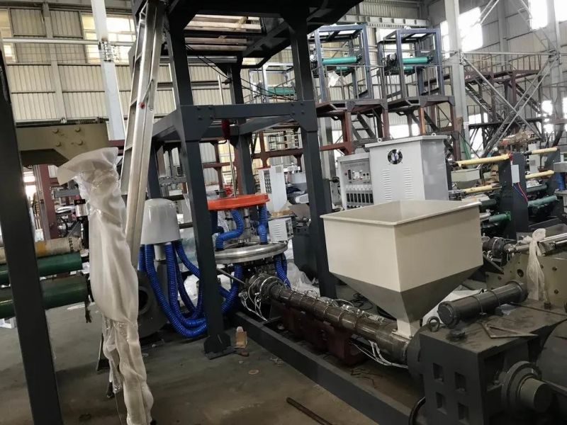 High Output 60kg/H PE Film Blowing Machine Sj-A45 Model 500mm Film Width with Rotary Die Head and Sigle Winder