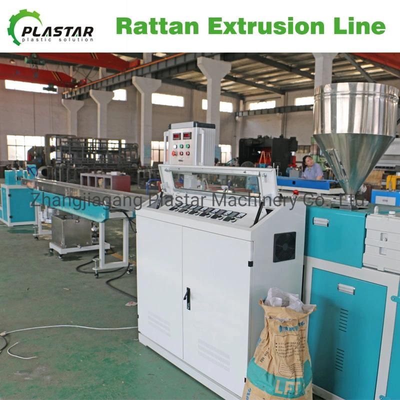 Single Color PE PP Plastic Wicker Rattan Extrusion Production Line