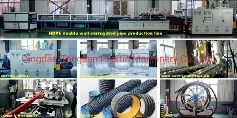 Good Quality Low Price High Speed 90mm-315mm HDPE Dwc Double Wall Corrugated Pipe Making Machines