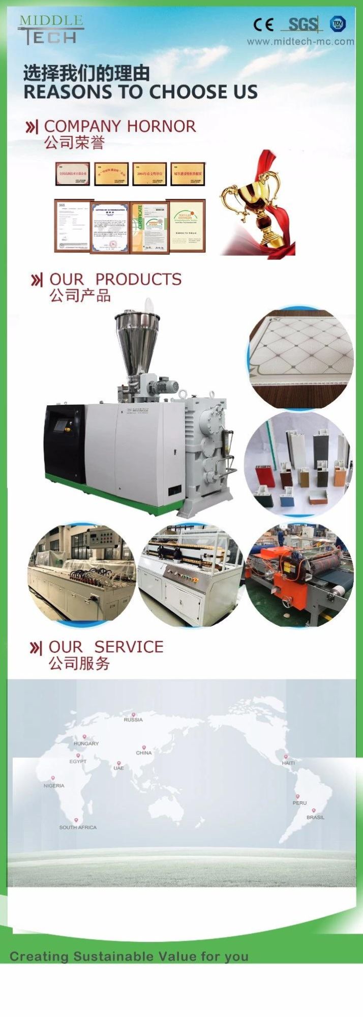 Double Color Co-Extrusion Polycarbonate (PC) /PMMA/PE LED Light/Lamp/Tube Cover Profile Machine Extruder Supplier