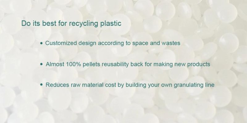 Waste Plastic PE PP Film Woven Bag Recycling Granules Making Pelletizing Granulator Machine