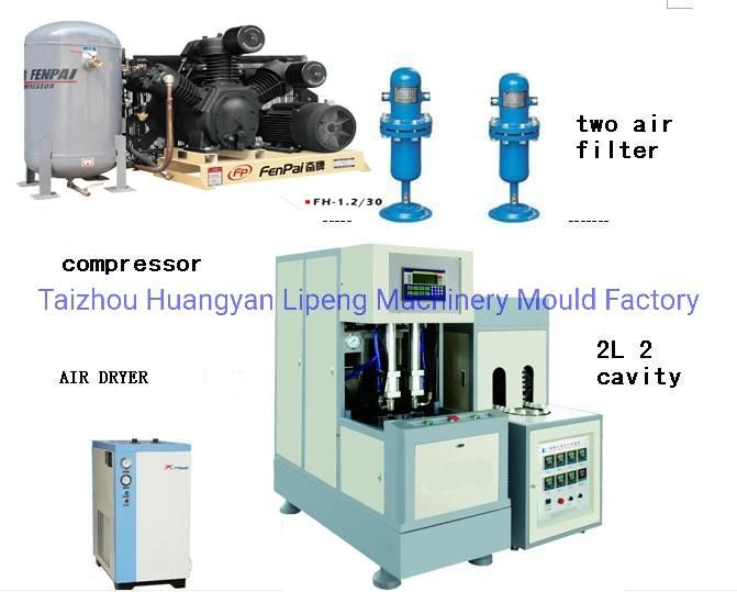 2cavities Automatic Pet Bottle Blowing Machine Blow Moulding Plastic Smart Machinery and Mold