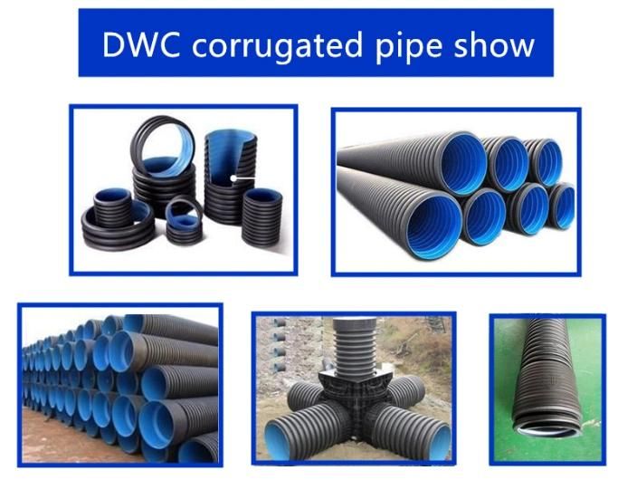 Drainage and Sewage 90mm-315mm HDPE Plastic Corrugated Pipes Exruder Making Machine