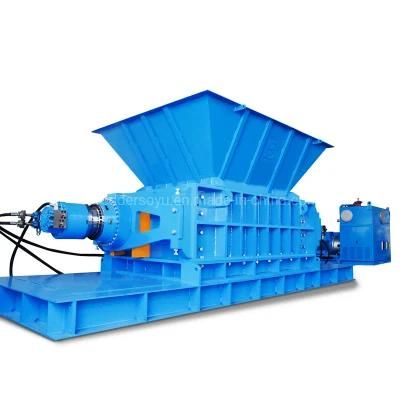 Industrial Double Shaft Shredder Timber Wooden Pallet Waste Wood Machine Shredder